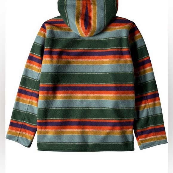 Nigel Cabourn ELEMENT BLANKET ALDER FLEECE Reversible Green & Orange NWT S - Picture 3 of 14